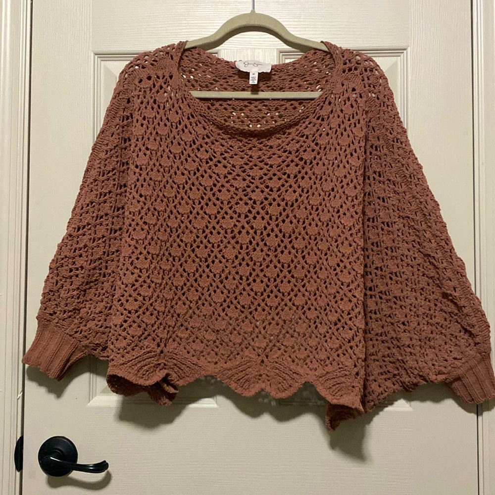 Jessica Simpson Knit Cropped Sweater | Size: Medium | Color: Blush